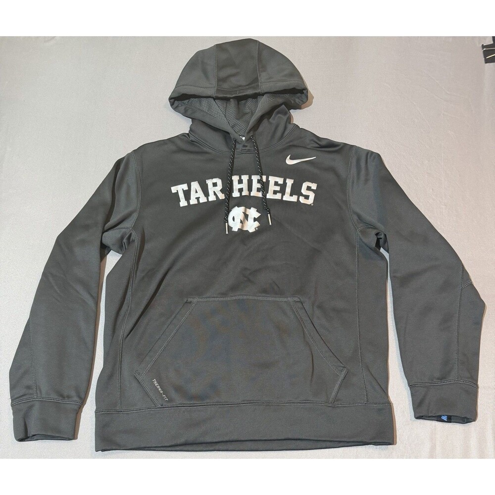 North Carolina Tar Heels Hoodie Men’s Medium Gray NCAA Nike Therma Fit